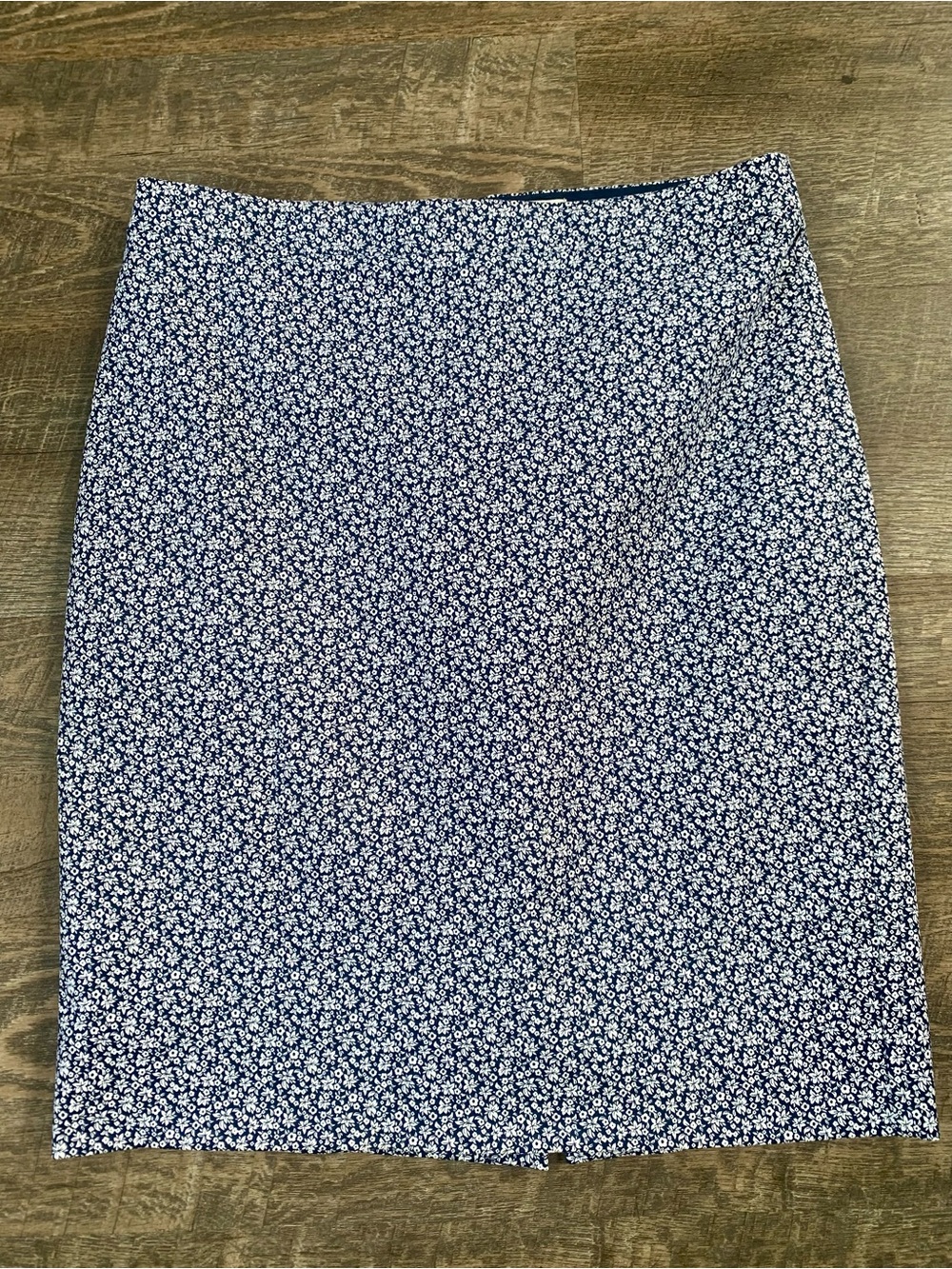 Navy Cottagecore JCrew Floral Pencil Skirt - Women's Classic
